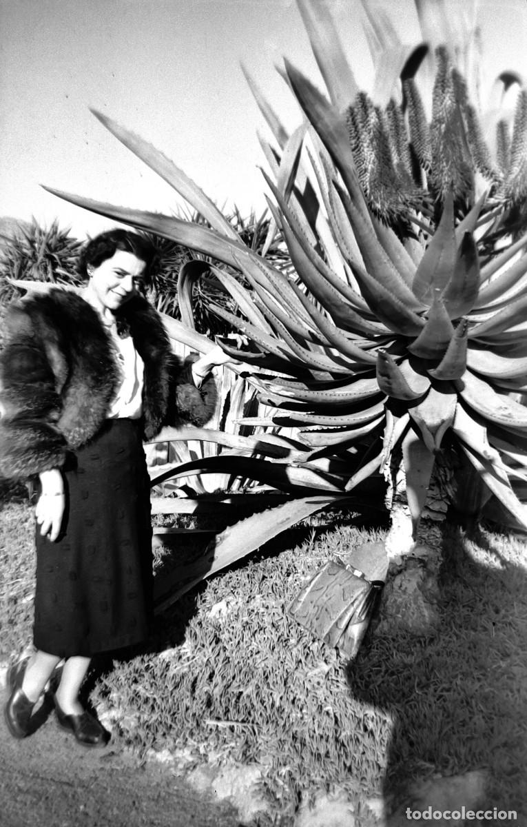 Fotografia antica: Antiguo negativo de fotograf&iacute;a. Se&ntilde;orita. Antigua.