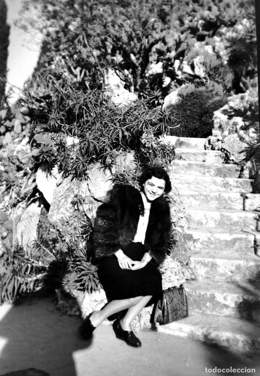 Fotografia antica: Antiguo negativo de fotograf&iacute;a. Se&ntilde;orita. Antigua.