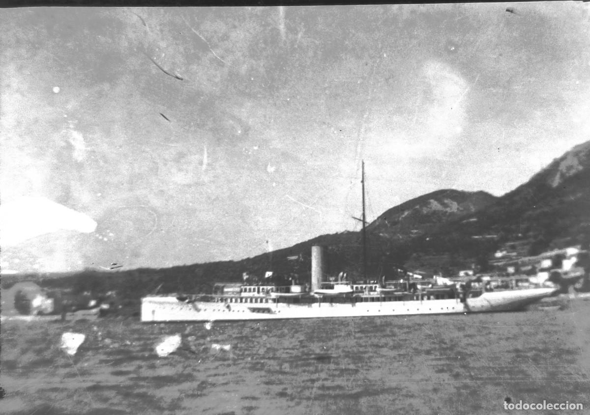 Fotografia antica: Antiguo negativo de fotograf&iacute;a. Barco. Antigua.