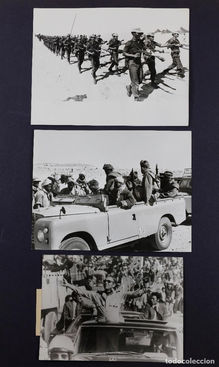 Fotografia antica: FRENTE POLISARIO - GUERRA DEL SAHARA. 1975-76. 3 FOTOS 15X20 CM.