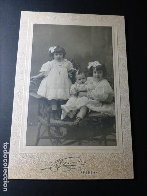Fotograf&iacute;a antigua: OVIED ASTURIAS RETRATO DE HERMANOS DUARTE FOTOGRAFO 12 X 18 CMTS