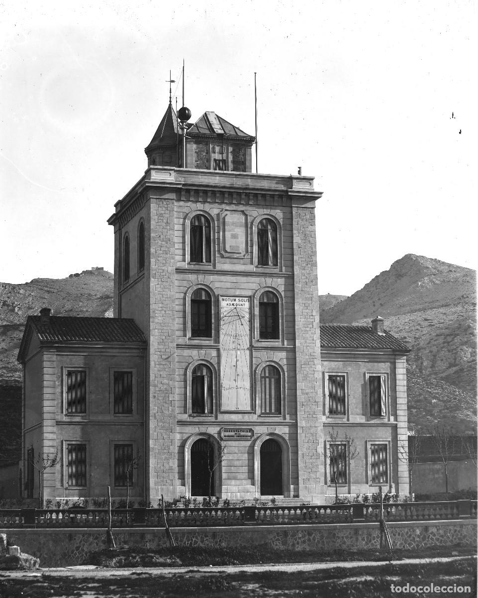 Fotograf&iacute;a antigua: Observatorio de la marina imperial, 1900's. Gran cristal negativo 21x27 cm.