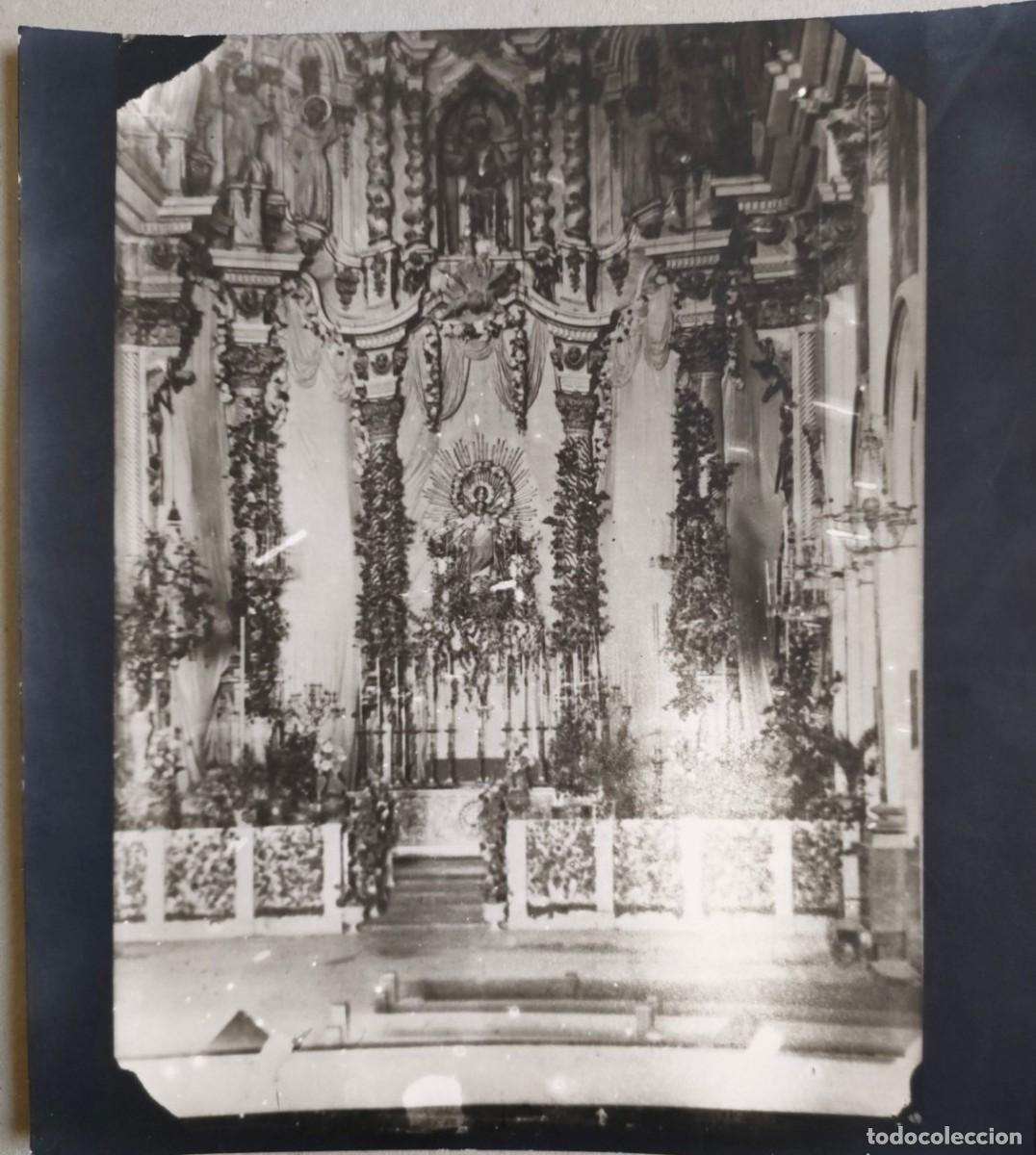 Alte Fotografie: ALCOY ANTIGUO ALTAR DE LA IGLESIA DE SAN MAURO TAMA&Ntilde;O 17.5 X 15 CM