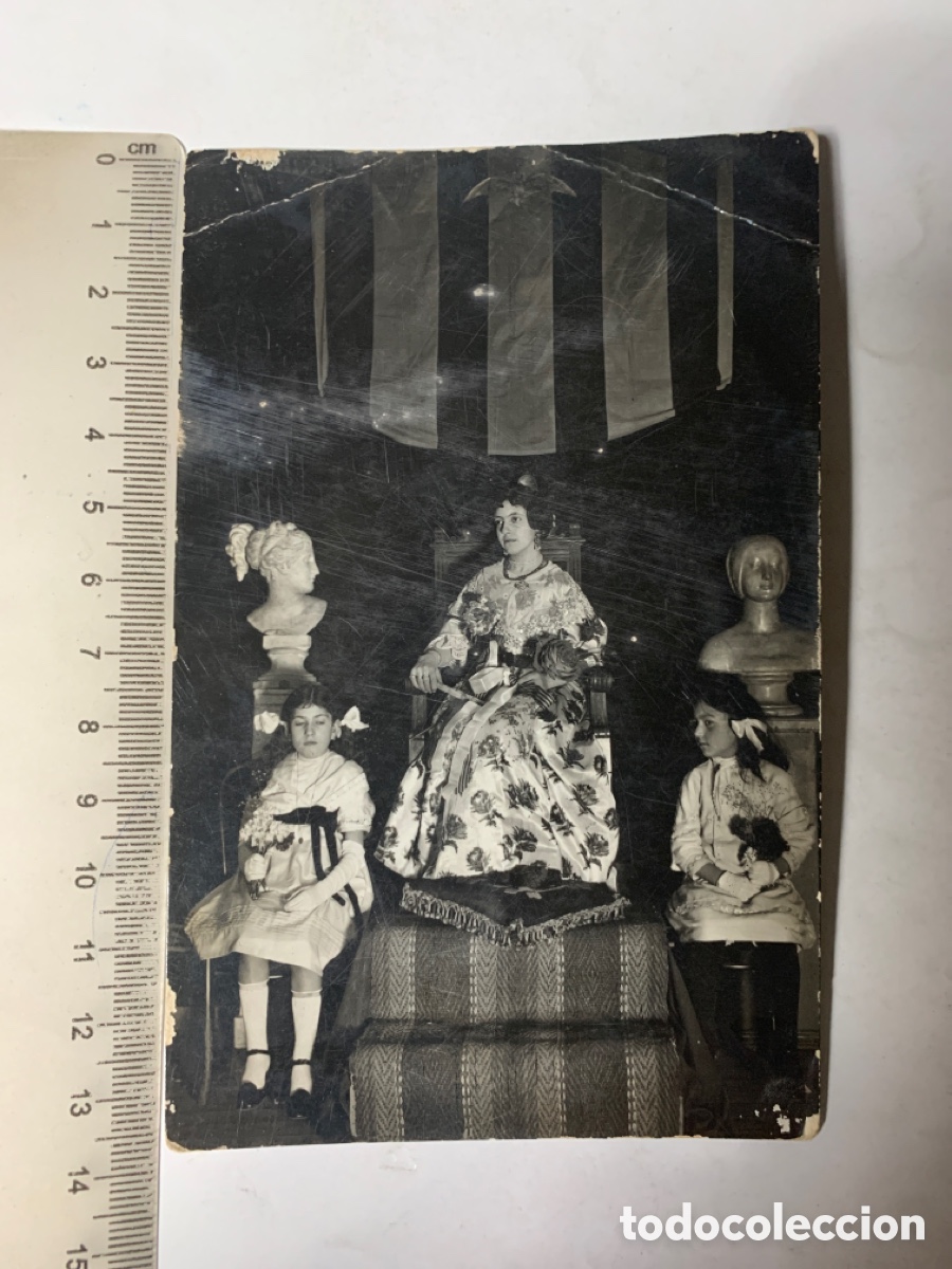 Alte Fotografie: FOTO. MUJER VALENCIANA. REINA DE LOS JUEGOS FLORALES. FOT&Oacute;GRAFO?. RICARDO CARSI? BARCEL., 7-6-1913.