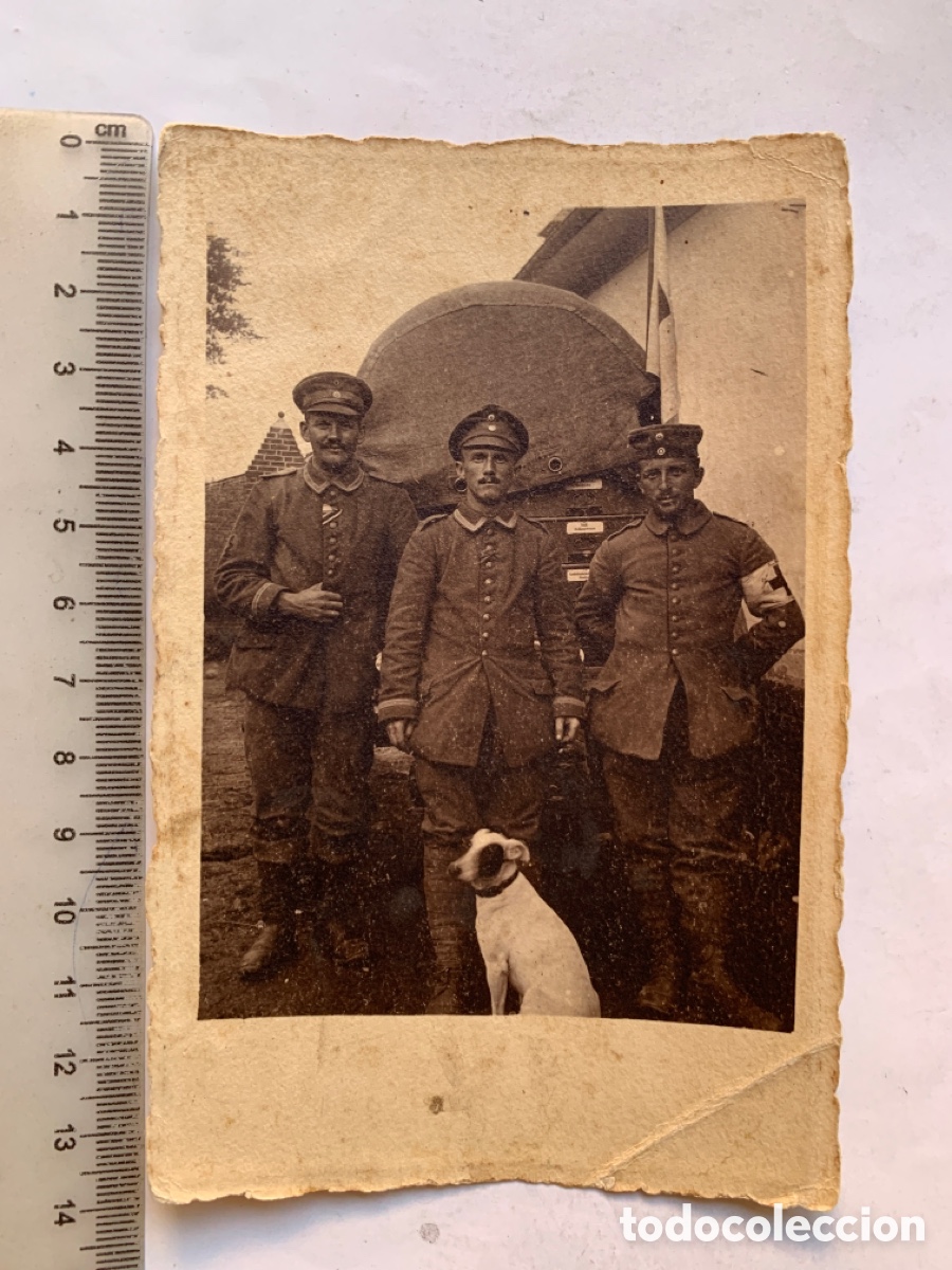 Photographie ancienne: FOTO. SOLDADOS 1&ordf; GUERRA MUNDIAL Y SU VINCULACI&Oacute;N A LA CRUZ ROJA. FOT&Oacute;GRAFO?.