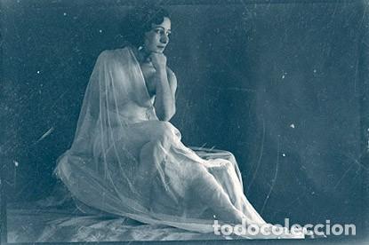 Fotograf&iacute;a antigua: DESNUDO FEMENINO 1920-1925 NEGATIVO TAMA&Ntilde;O 4,5 X 7 CM.