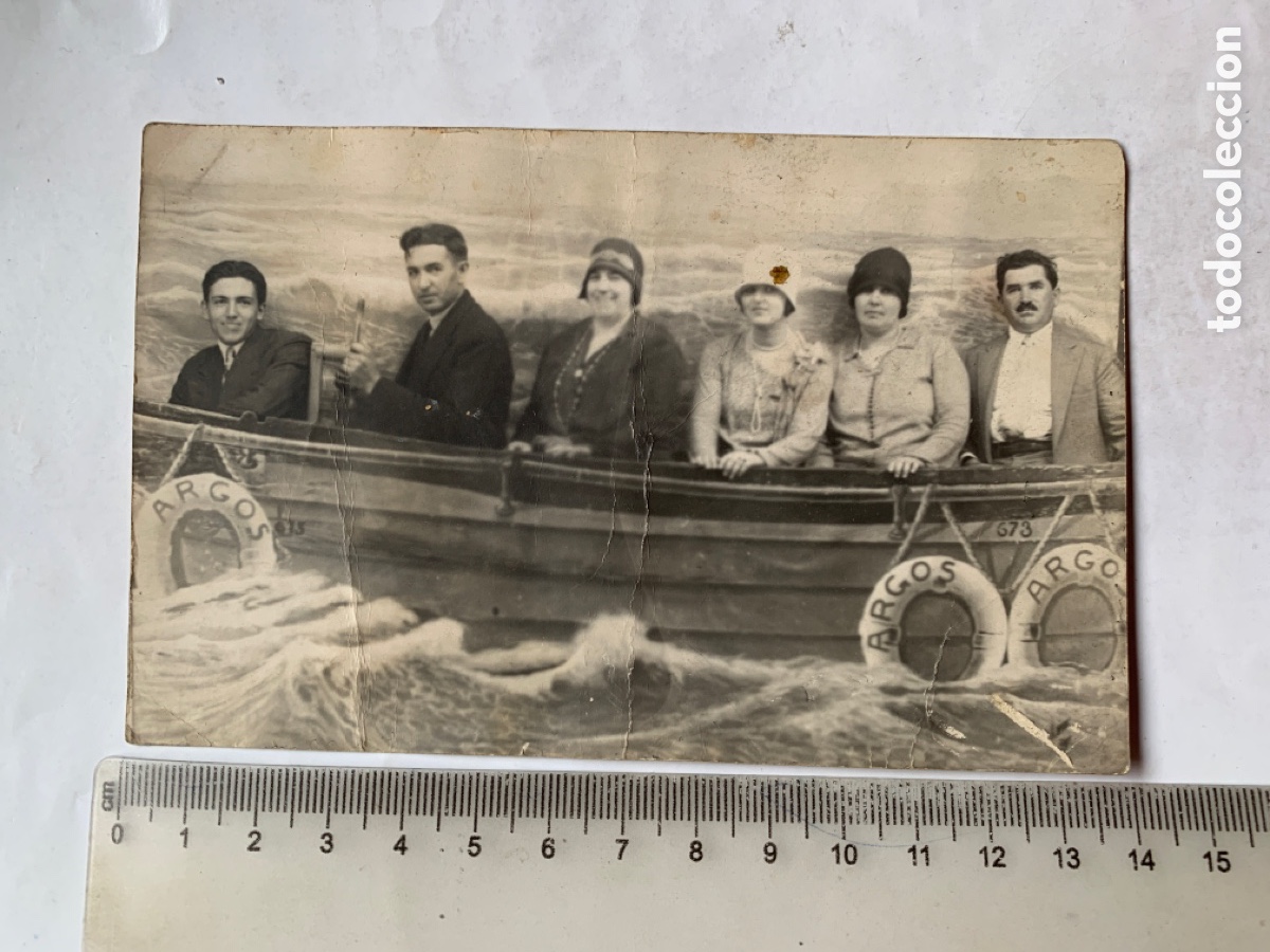 Alte Fotografie: FOTO. DE PASEO EN ALTA MAR CON EL ARGOS. FOT&Oacute;GRAFO MINUTERO. BUENOS AIRES, 18 FEBRERO 1929.