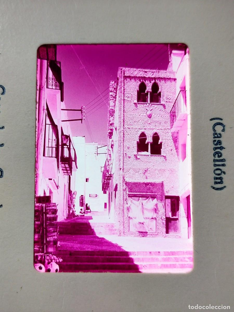 Fotograf&iacute;a antigua: Antigua fotograf&iacute;a en diapositiva. Pe&ntilde;&iacute;scola. Castell&oacute;n. A&ntilde;os 60