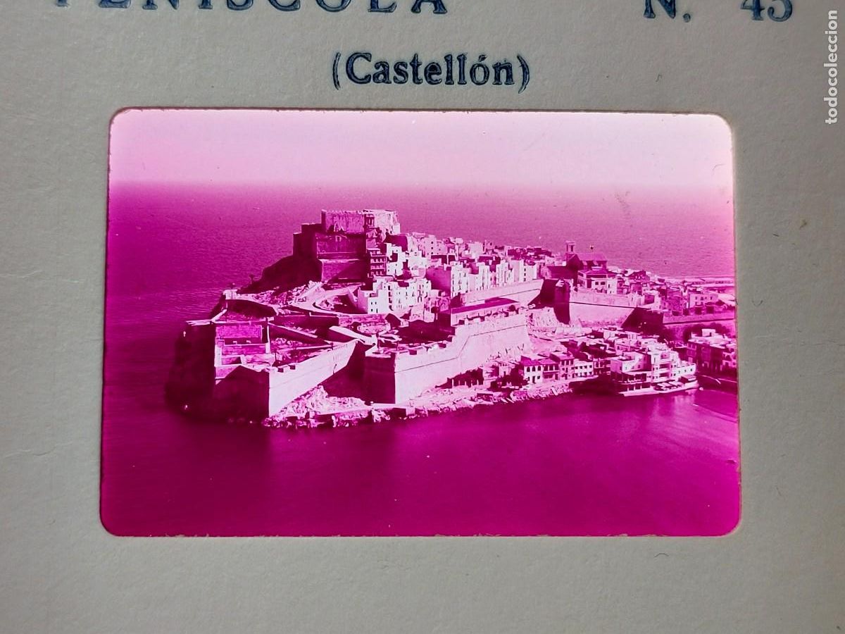 Antique Photography: Antigua fotograf&iacute;a en diapositiva. Pe&ntilde;&iacute;scola. Castell&oacute;n. A&ntilde;os 60