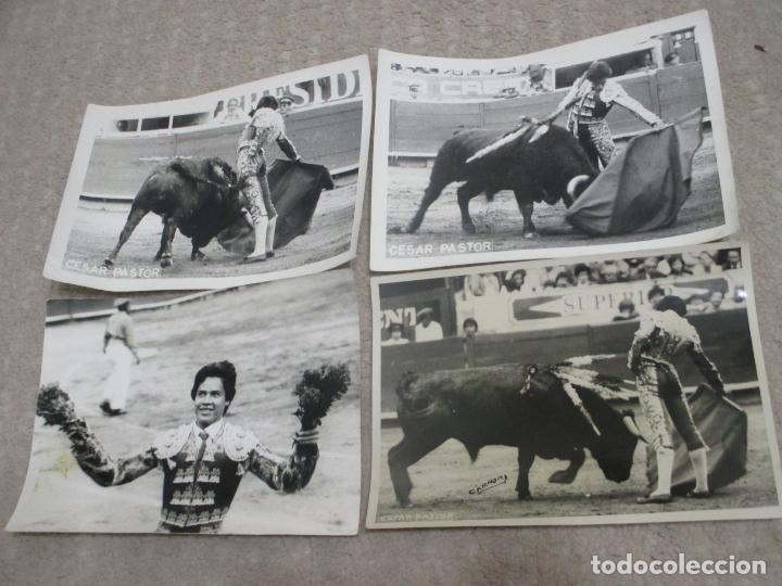 Alte Fotografie: lote 20 fotograf&iacute;as del torero mexicano C&eacute;sar Pastor, plaza de toros Monumental de M&eacute;xico D.F.