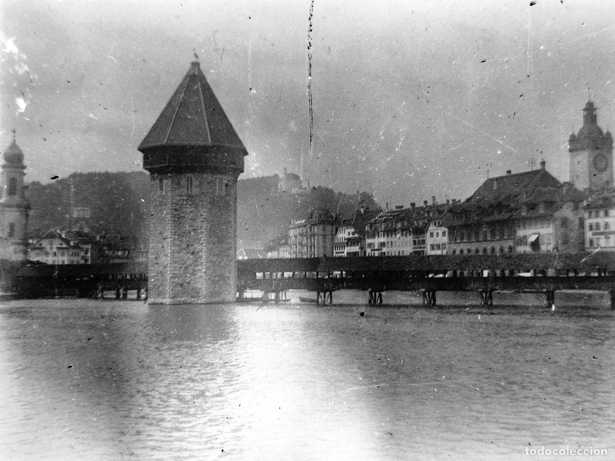 Fotografia antiga: Antiguo negativo de fotograf&iacute;a. Cristal. Antigua.