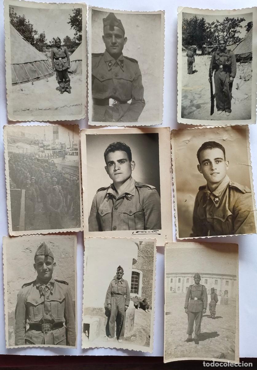 Fotograf&iacute;a antigua: MILITARES LOTE 9 FOTOGRAFIAS TAMA&Ntilde;O 8,5 X 6 CM