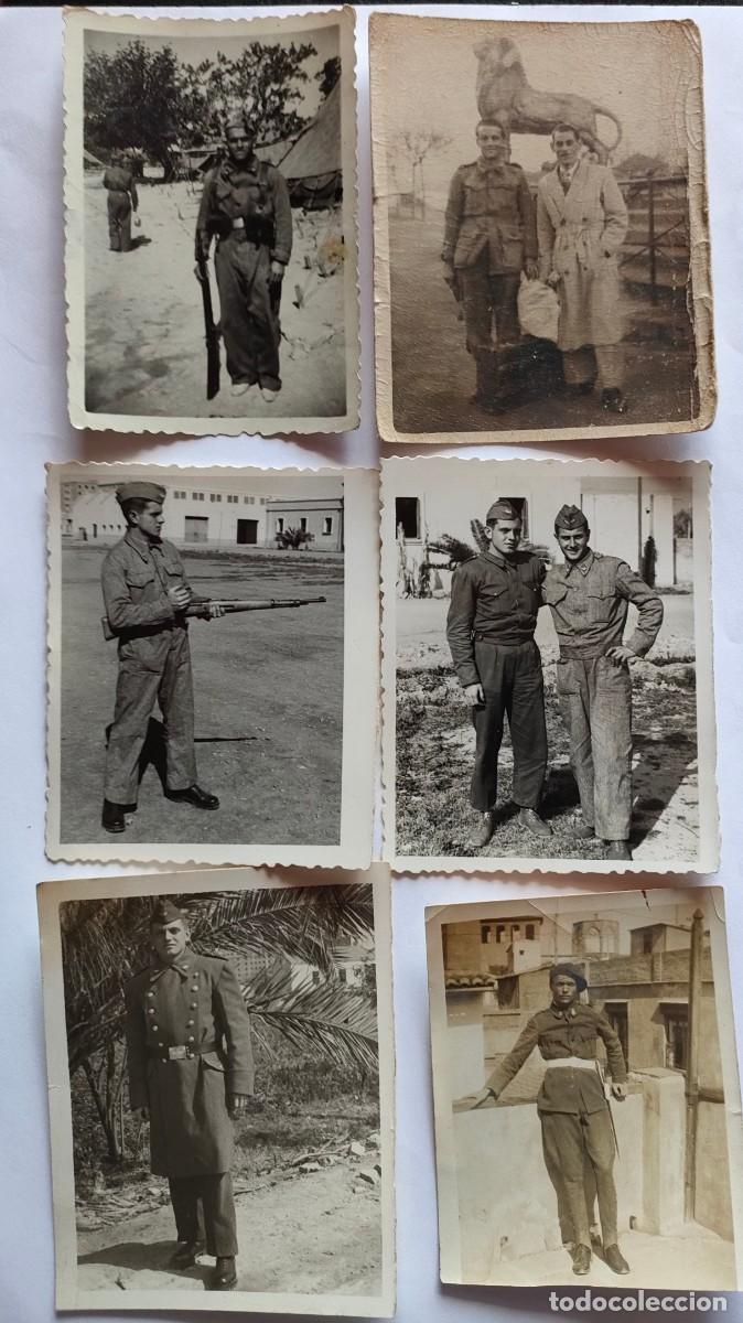 Fotograf&iacute;a antigua: MILITARES LOTE 6 FOTOGRAFIAS TAMA&Ntilde;O 8,5 X 7 CM