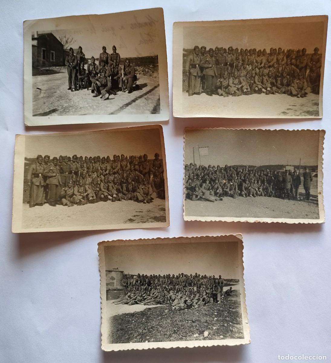 Fotograf&iacute;a antigua: MILITARES LOTE 5 FOTOGRAFIAS TAMA&Ntilde;O 8,5 X 7 CM