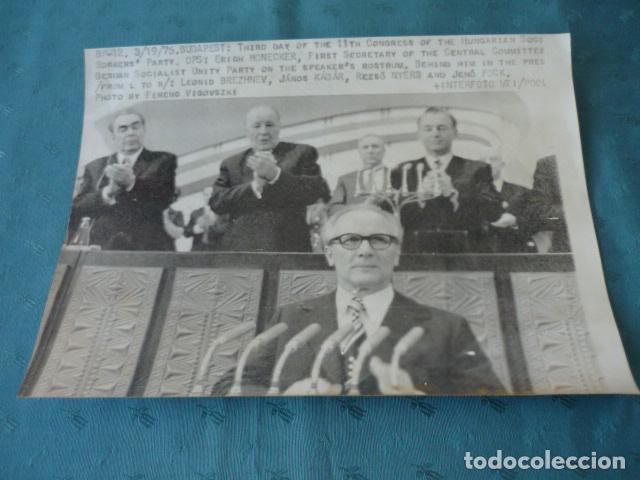 Photographie ancienne: LEONIDAS BREZNEV PARTIDO COMUNISTA UNION SOVIETICA ANTIGUA FOTOGRAFIA 24 X 18 CMTS