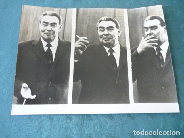 Photographie ancienne: LEONIDAS BREZNEV PARTIDO COMUNISTA UNION SOVIETICA ANTIGUA FOTOGRAFIA 24 X 18 CMTS