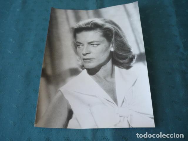 Photographie ancienne: LAUREN BACALL ACTRIZ ANTIGUA FOTOGRAFIA 24 X 18 CMTS