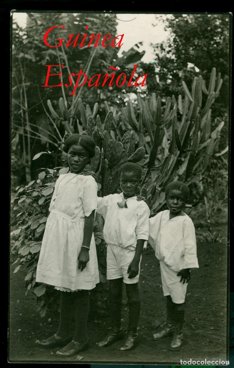 Fotograf&iacute;a antigua: GUINEA ESPA&Ntilde;OLA - ETNOGRAFIA - NI&Ntilde;OS ETNIA BUBIS - FERNANDO POO