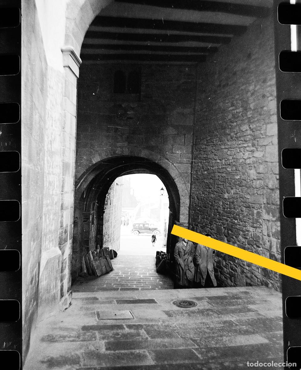 Photographie ancienne: Antiguo negativo o clich&eacute; de fotograf&iacute;a. Santiago de Compostela. A&ntilde;os 50..