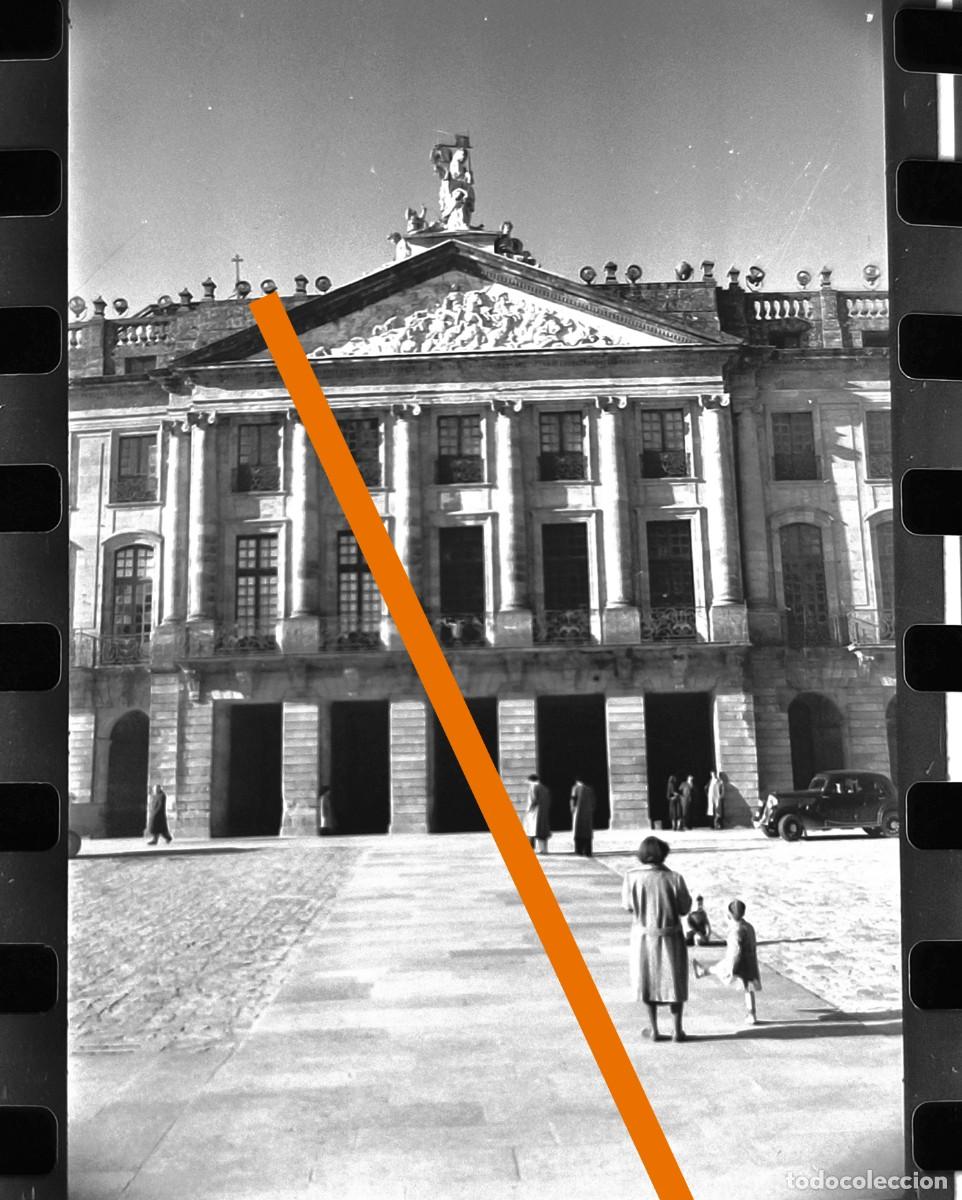 Photographie ancienne: Antiguo negativo o clich&eacute; de fotograf&iacute;a. Santiago de Compostela. A&ntilde;os 50..