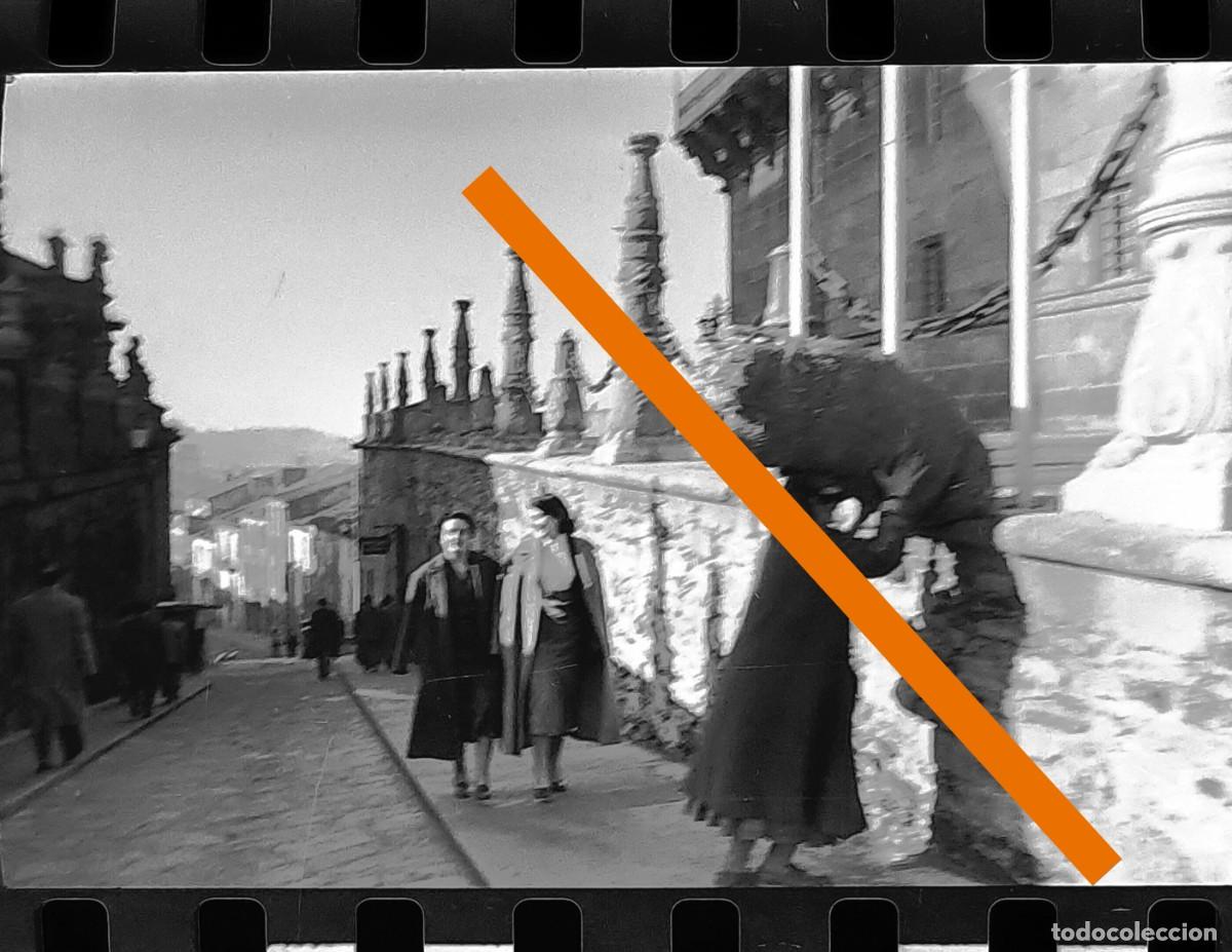 Photographie ancienne: Antiguo negativo o clich&eacute; de fotograf&iacute;a. Santiago de Compostela. A&ntilde;os 50.