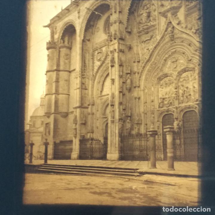 Fotograf&iacute;a antigua: SALAMANCA ANTIGUA PLACA DE LINTERNA MAGICA EN CRISTAL 9 X 10 CMTS