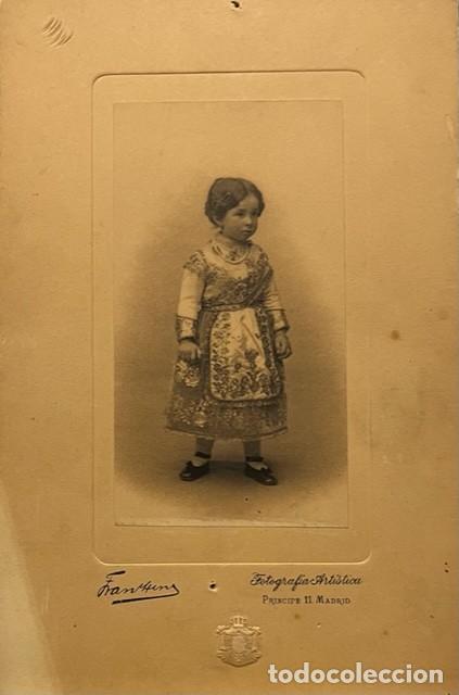 Fotograf&iacute;a antigua: ANTIGUA FOTOGRAFIA DE NI&Ntilde;A CON TRAJE REGIONAL FALLLERO VALENCIA DEL FOTOGRAFO FRANZEN