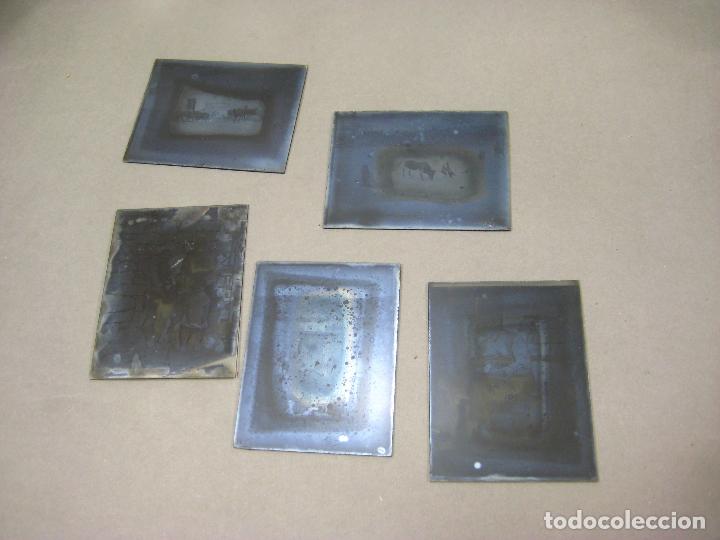 Fotograf&iacute;a antigua: LOTE DE 5 PLACAS DE CRISTAL FOTOGR&Aacute;FICAS DE LOS ENCIERROS DE ALGUN PUEBLO DESCONOCIDO