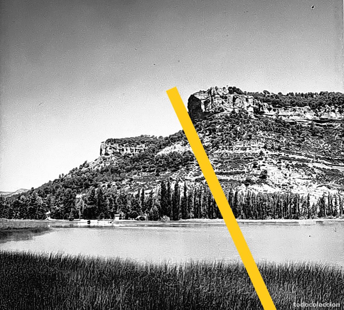Photographie ancienne: Antiguo negativo de fotograf&iacute;a. Laguna de U&ntilde;a. Serran&iacute;a de Cuenca. A&ntilde;os 50.