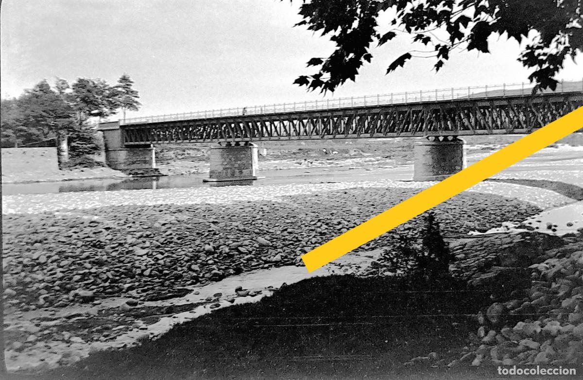 Fotografia antica: Antiguo negativo de fotograf&iacute;a. Puente de Girona. A&ntilde;os 30/40.