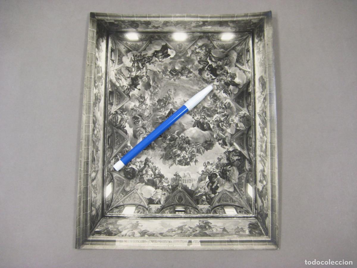Fotograf&iacute;a antigua: Fotograf&iacute;a del fresco de la Gloria de L. Giordano. Monasterio del Escorial. Foto Moreno.