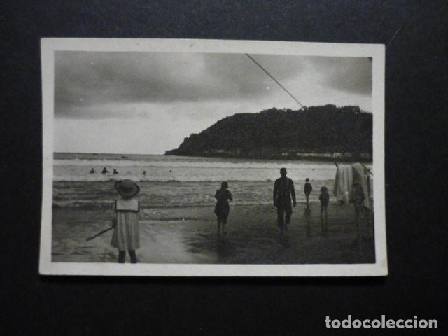 Fotografia antica: SAN SEBASTIAN PLAYA DE LA CONCHA ANTIGUA FOTOGRAFIA 4 X 6 CMTS