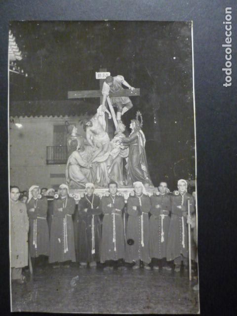 Fotografia antiga: CAMPO DE CRIPTANA CIUDAD REAL SEMANA SANTA PROCESION POSTAL FOTOGRAFIACA 13,5 X 8,5 CMTS