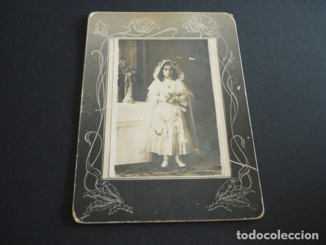 Fotografia antica: EL ESCORIAL L. QUESADA FOTOGRAFO RETRATO NI&Ntilde;A PRIMERA COMUNION 13 X 18 CMTS