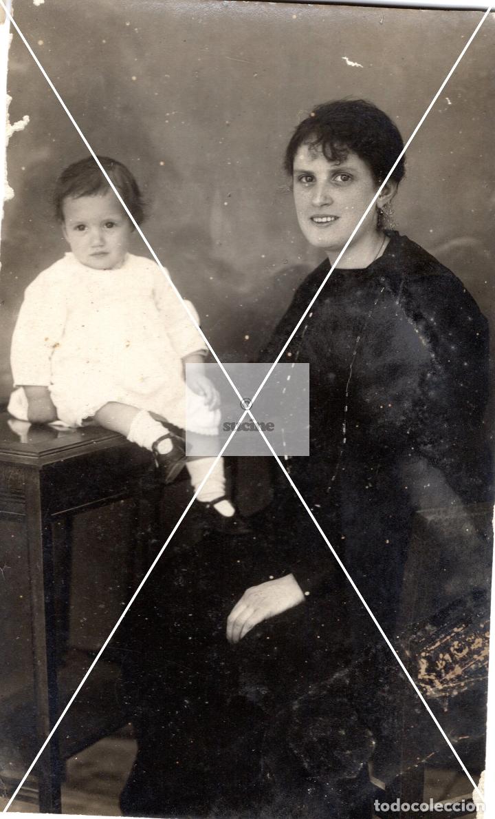 Antique Photography: FOTOGRAFIA ORIGINAL ESTUDIO SE&Ntilde;ORA Y NI&Ntilde;A