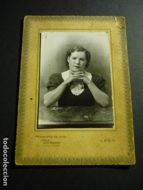 Antique Photography: LEON RETRATO JOVEN WINOCIO TESTERA FOTOGRAFO ANTIGUA FOTOGRAFIA SOBRE CARTULINA 12,5 X 9 CM