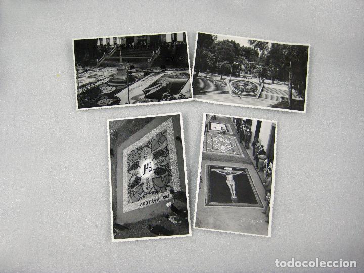 Antique Photography: 4 FOTOGRAF&Iacute;AS DE LAS ALFOMBRAS DE SAL EN LA OROTAVA. SANTA CRUZ TENERIFE. FOT&Oacute;GRAFO A BENITEZ 1961