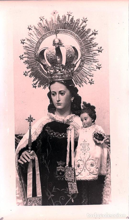 Fotograf&iacute;a antigua: VIRGEN CARMEN PATRONA DE PESCADORES NEGATIVO CRISTAL TAMA&Ntilde;O 12 X 9 CM