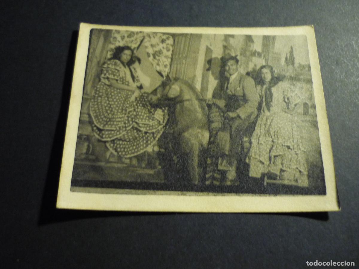 Fotografia antica: GRUPO VESTIDO DE FLAMENCO FOTOGRAFIA POR FOTOGRAFO MINUTERO AMBULANTE 7 X 9 CMTS