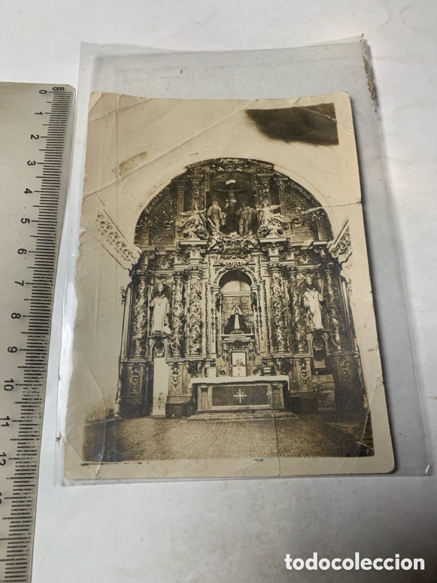 Fotograf&iacute;a antigua: FOTO POSTAL. MAGNIFICO RETABLO BARROCO DEDICADO A LA STMA. VIRGEN. LOCALIDAD?. FOT&Oacute;GRAFO?.