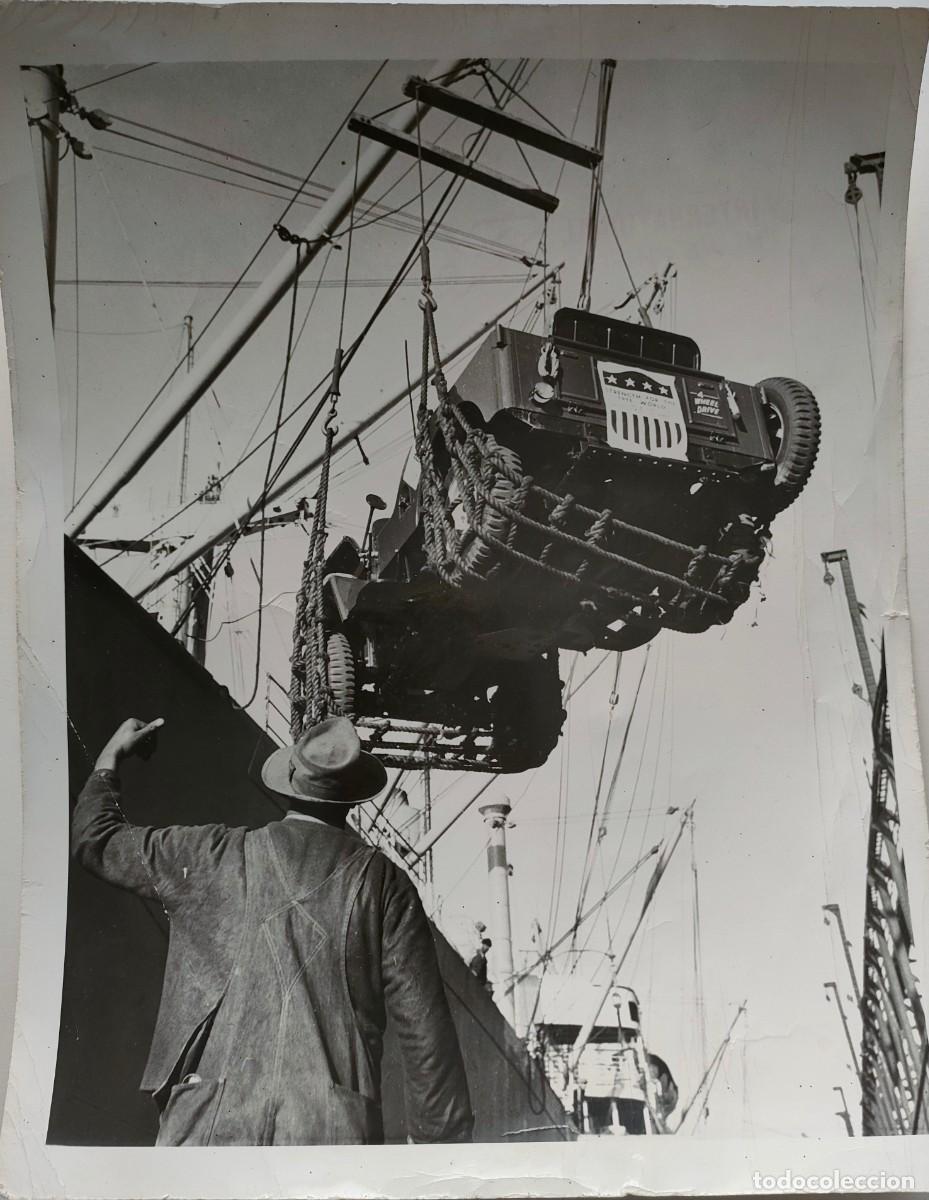 Antique Photography: EMBARQUE DE MATERIAL MILITAR NORTEAMERICANO GUERRA DE COREA 18 X 22.5 CM