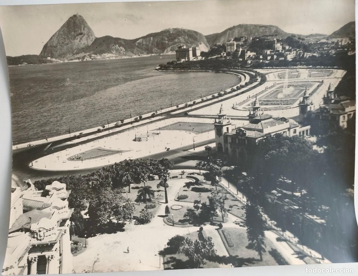 Antique Photography: PLAYA DE RIO DE JANEIRO CON PAN DE AZUCAR 18 X 24 CM