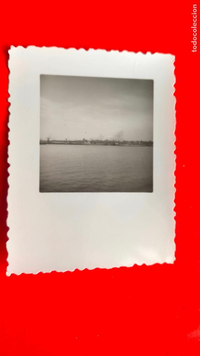 Fotografia antiga: antigua fotografia cadiz capital original - vista del muelle y ciudad