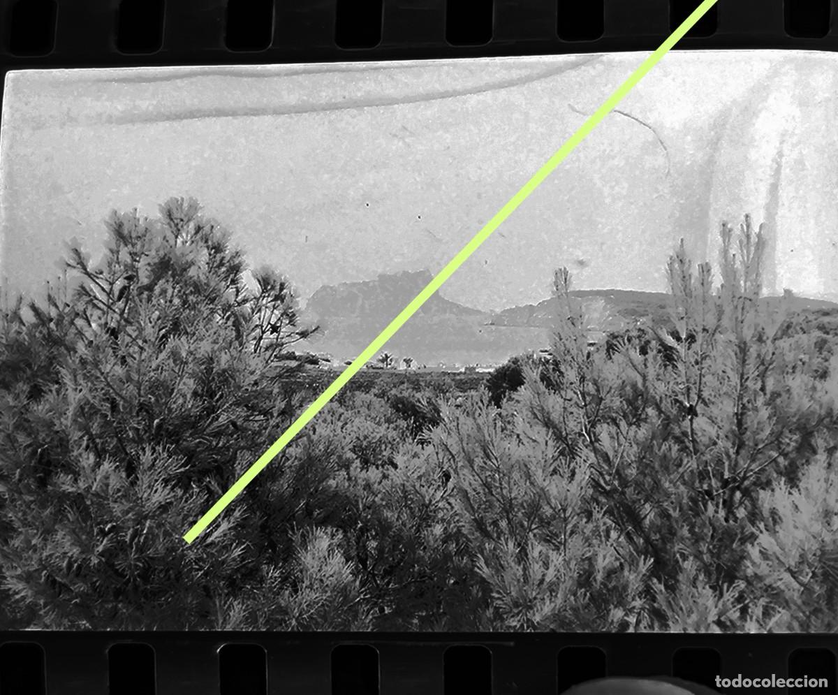 Alte Fotografie: Antiguo negativo de fotograf&iacute;a. Cercan&iacute;as Moraira. Alicante. A&ntilde;os 60.