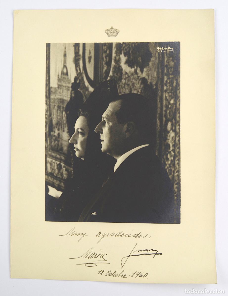 Fotograf&iacute;a antigua: Los Condes de Barcelona, octubre 1960. foto Gyenes, 18x24cm.