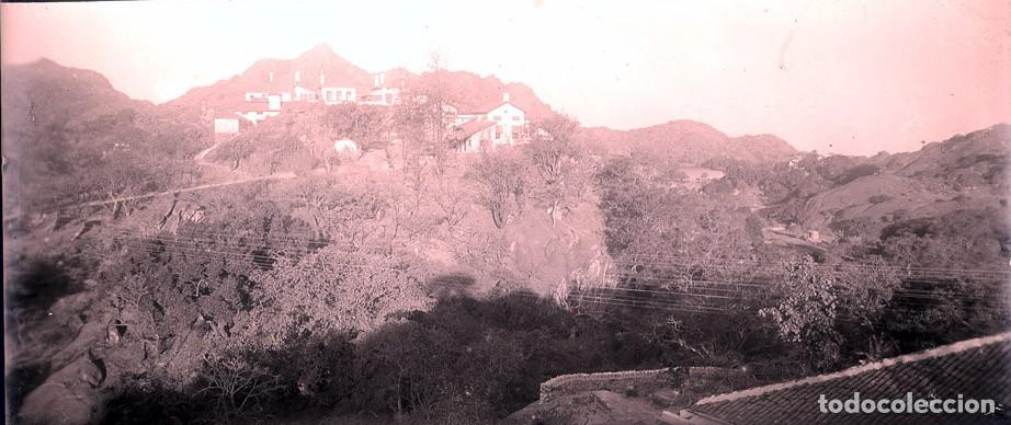 Fotografia antica: INDIA MONTE ABU NEGATIVO DE CRISTAL PANORAMICO TAMA&Ntilde;O 6 X 13 cm.