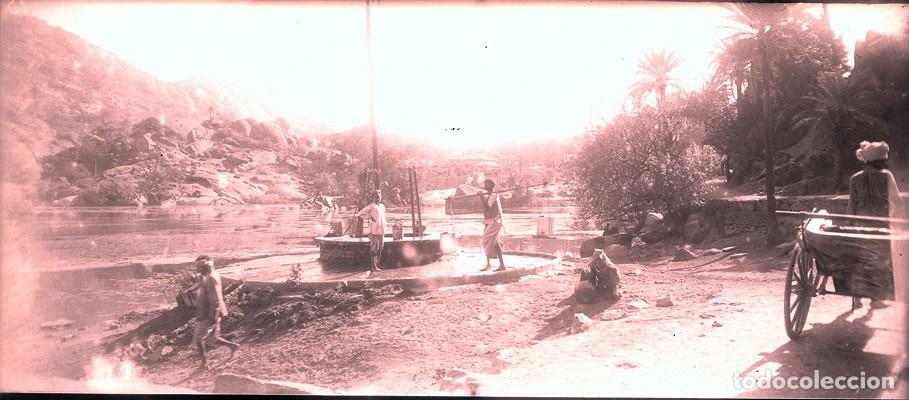 Fotografia antica: INDIA MONTE ABU NEGATIVO DE CRISTAL PANORAMICO TAMA&Ntilde;O 6 X 13 cm.