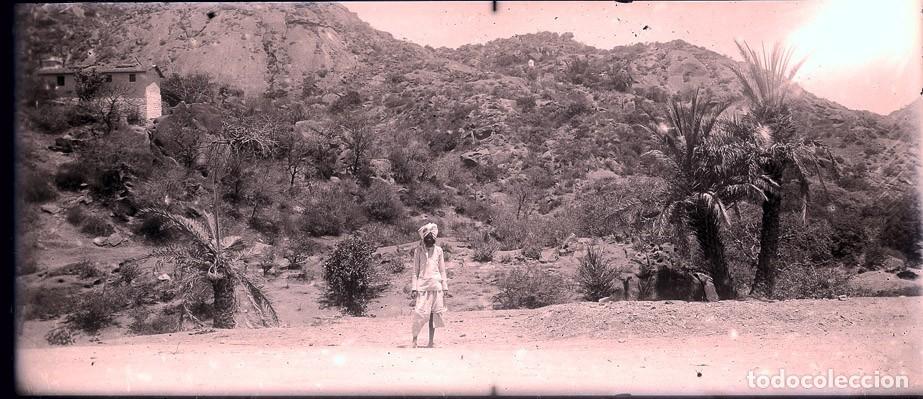 Fotografia antica: INDIA MONTE ABU NEGATIVO DE CRISTAL PANORAMICO TAMA&Ntilde;O 6 X 13 cm.