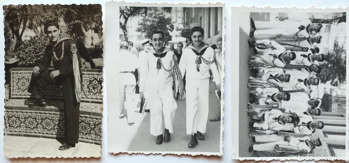 Fotografia antiga: CARTAGENA MILITAR 1951 LOTE DE 3 FOTOS TAMA&Ntilde;O 6 X 9 cm.