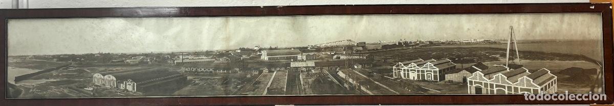 Photographie ancienne: Puerto de C&aacute;diz, 1920&rsquo;s. Gran panor&aacute;mica 28x172cm.